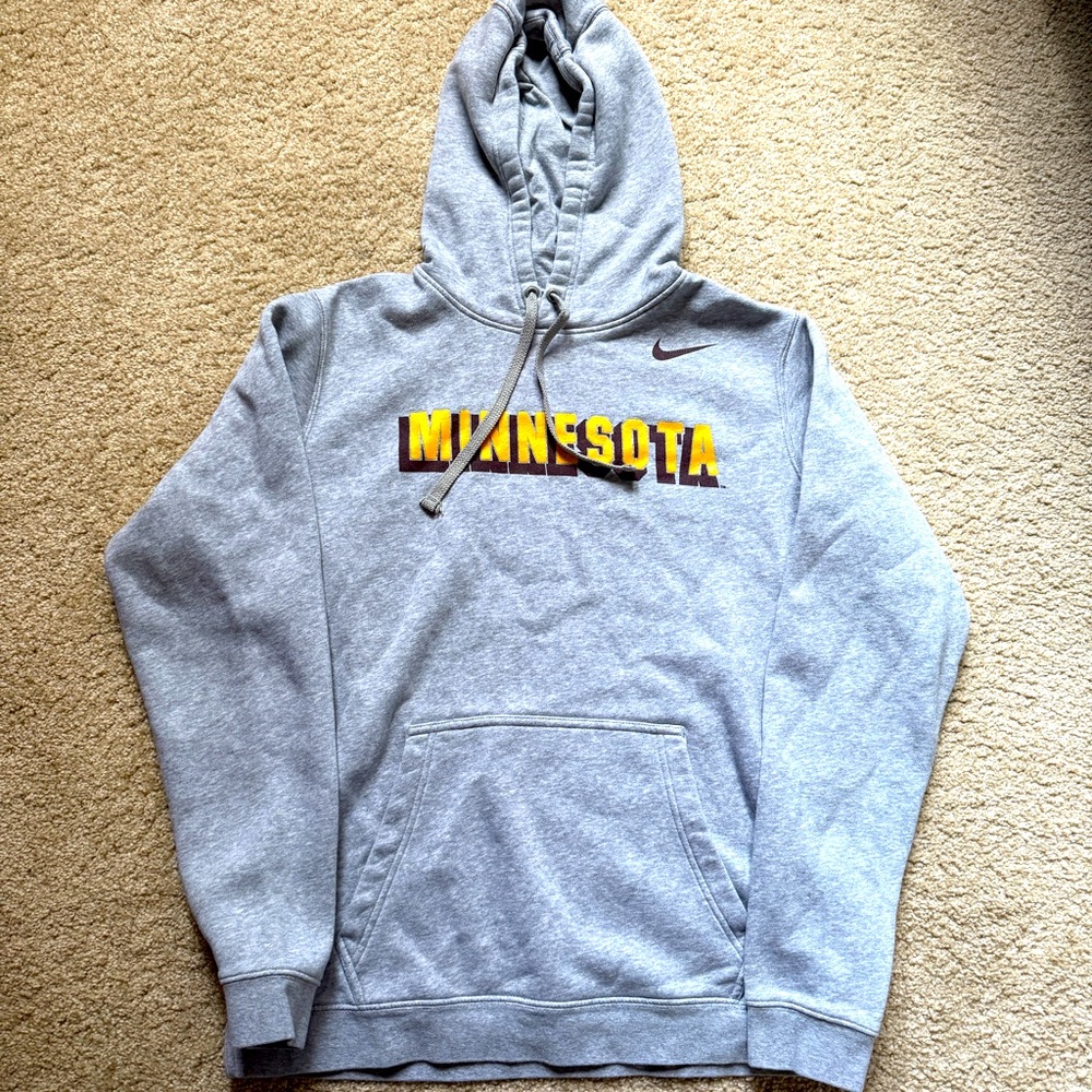 Nike Men's Minnesota Hoodie, Heather Gray, Medium